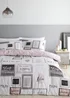 Catherine Lansfield Sleep Dreams Reversible Duvet Cover Set Blush Pink - Single Image 1