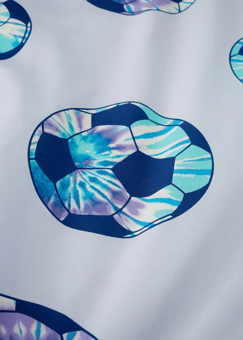 Catherine Lansfield Tie Dye Football Reversible Duvet Cover Set Lilac - Single Image 4