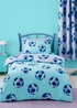 Catherine Lansfield Tie Dye Football Reversible Duvet Cover Set Lilac - Single Image 2