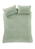 Catherine Lansfield Seersucker Duvet Cover Set Sage Green - Single Image 5