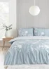 Catherine Lansfield Meadowsweet Floral Reversible Duvet Cover Set Sea Spray Blue - Single Image 1