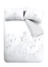 Catherine Lansfield Meadowsweet Floral Reversible Duvet Cover Set White Grey - Single Image 4