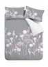 Catherine Lansfield Meadowsweet Floral Reversible Duvet Cover Set Grey Pink - Single Image 5