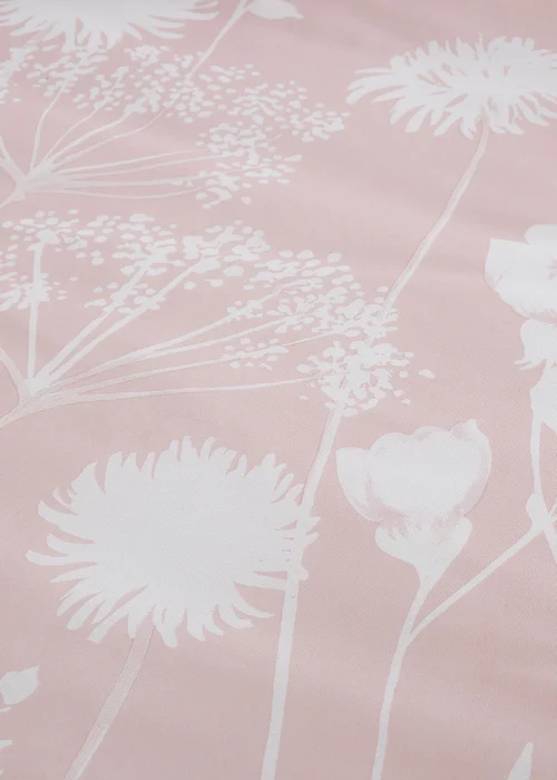 Catherine Lansfield Meadowsweet Floral Reversible Duvet Cover Set Blush Pink - Single Image 4