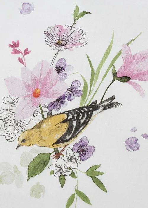 Catherine Lansfield Songbird Reversible Duvet Cover Set Pink - Single Image 4