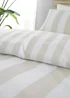 Catherine Lansfield Cove Stripe Reversible Duvet Cover Set Natural - Single Image 4