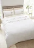 Catherine Lansfield Milo Bow Duvet Cover Set Natural - Single Image 1