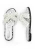 Where's That From Silver Eve Pearl Embellished Flat Slider Sandals - Size 3 Image 2