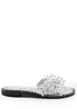 Where's That From Silver Eve Pearl Embellished Flat Slider Sandals - Size 3 Image 1