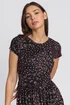 Roman Black Patchwork Floral Stretch Jersey Dress - Size 10 Image 4