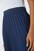 Roman Navy Pleated Elastic Waist Maxi Stretch Skirt - Size 10 Image 4