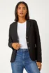 Roman Black Button Detail Stretch Blazer - 10 Image 1