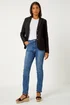 Roman Black Button Detail Stretch Blazer - 10 Image 2