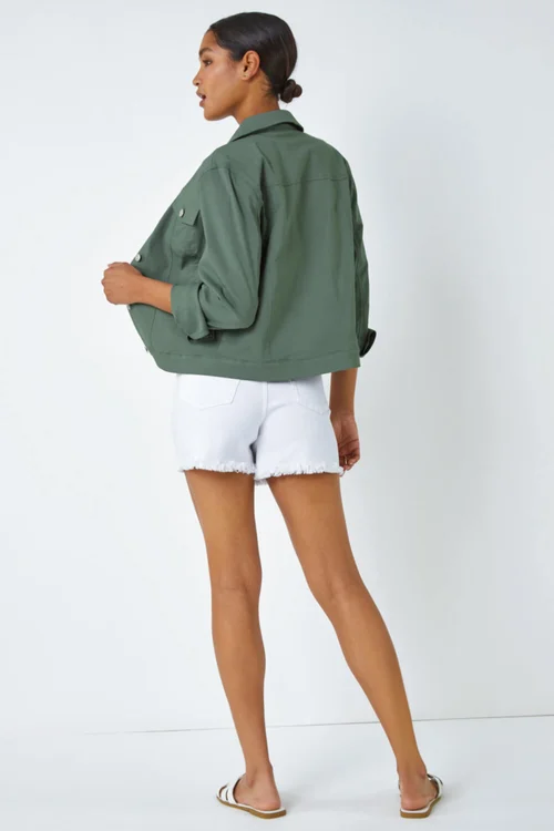 Roman Khaki Stretch Pocket Detail Jacket - 18 Image 3