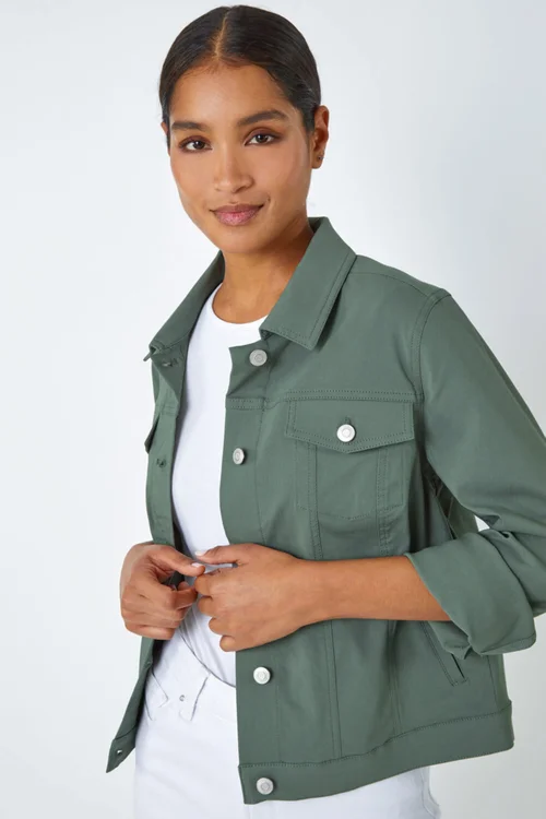 Roman Khaki Stretch Pocket Detail Jacket - 18 Image 2