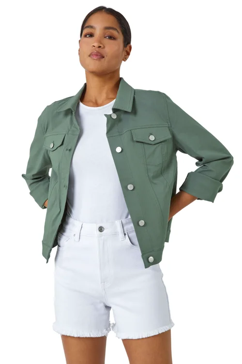 Roman Khaki Stretch Pocket Detail Jacket - 18 Image 1