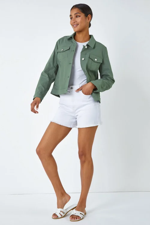 Roman Khaki Stretch Pocket Detail Jacket - 18 Image 4