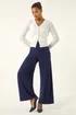 Roman Navy Wide Leg Stretch Trousers - 22 Image 1