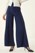 Roman Navy Wide Leg Stretch Trousers - 22 Image 4