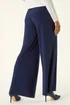 Roman Navy Wide Leg Stretch Trousers - 22 Image 3