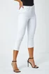 Roman White Cropped Stretch Denim Jegging - 20 Image 4