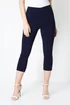 Roman Navy Blue Cropped Stretch Trouser Capri Summer Leggings 3/4 Pedal Pushers - 18 Image 1