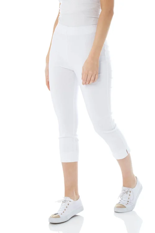 Roman White Cropped Stretch Trouser Capri Summer Leggings 3/4 Pedal Pushers - 12 Image 4