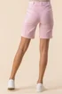 Roman Pink Elastic Waist Turn Up Stretch Shorts - 16 Image 2