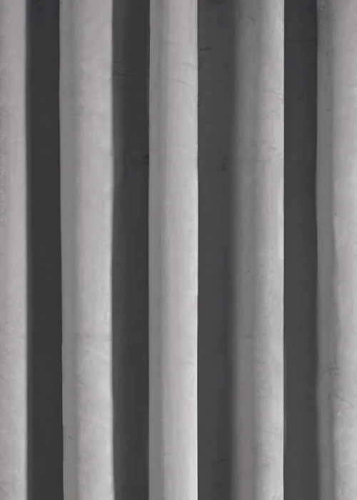 Laurence Llewelyn-Bowen Montrose Velvet Blackout Silver Eyelet Single Panel Door Curtain - 66W X 84D (168x213) Image 3