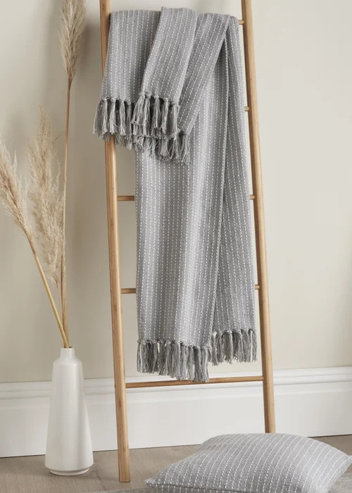 Drift Home Quinn Grey Throw - 130 x 180cm Image 1