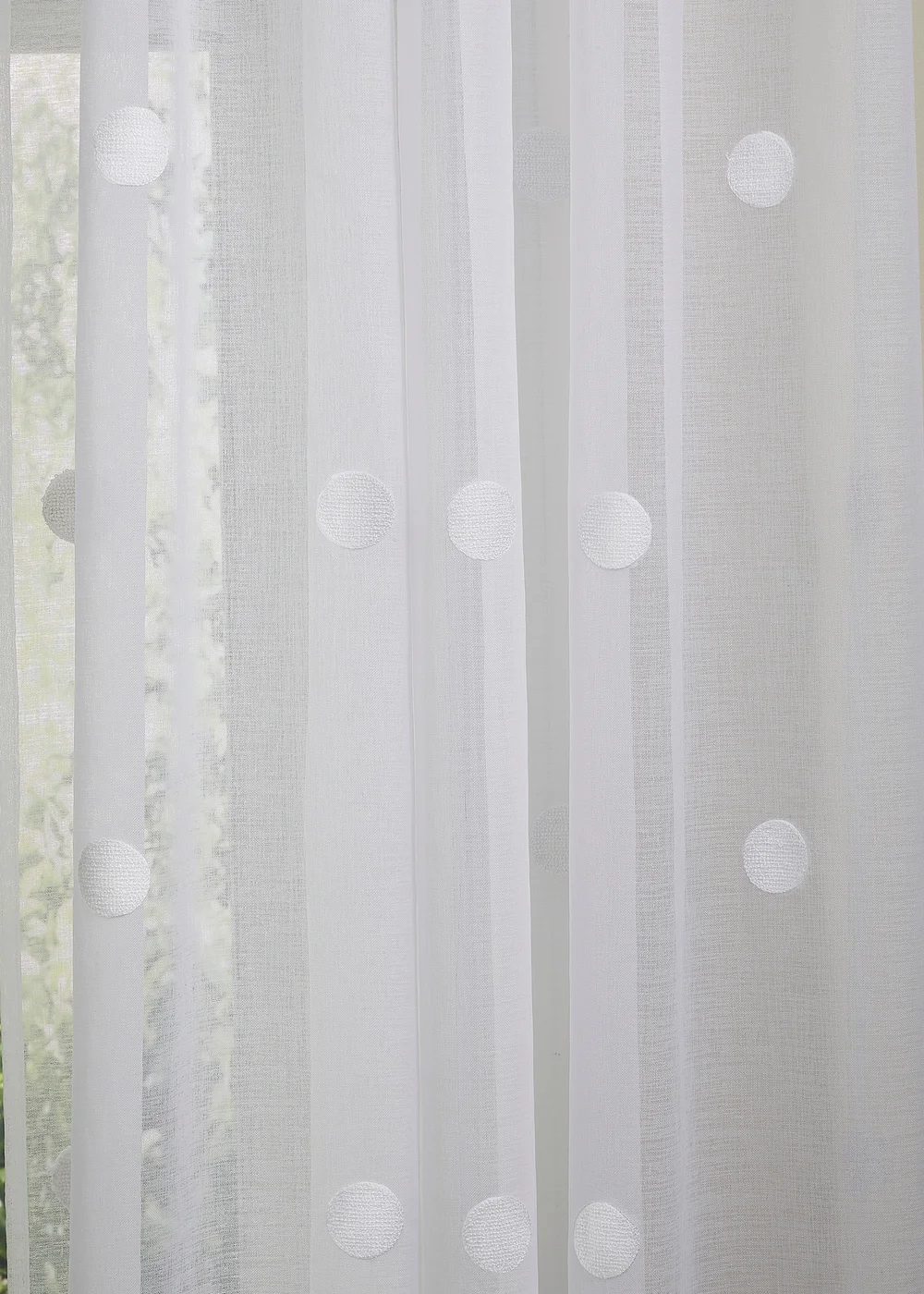 Appletree Boutique Zara White Voile Panel - 55W X 54D (140x137cm) Image 3