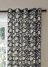 Fusion Luna Black Eyelet Curtains - 46W X 54D (117x137cm) Image 2