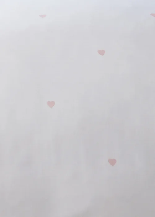 Serene Decorative Heart Pink Duvet Cover Set - Single Image 3