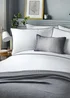 Serene Pom Pom Grey Duvet Cover Set - Double Image 1