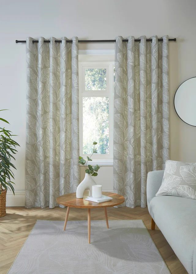 Fusion Matteo Natural Eyelet Curtains
