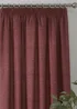 Dreams & Drapes Pembrey Brushed Cotton Red Pencil Pleat Curtains With Tie-Backs - 66W X 54D (168x137cm) Image 3