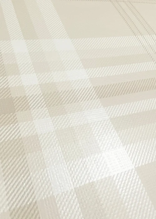 Catherine Lansfield Kelso Check Cream Wallpaper - One Size Image 3