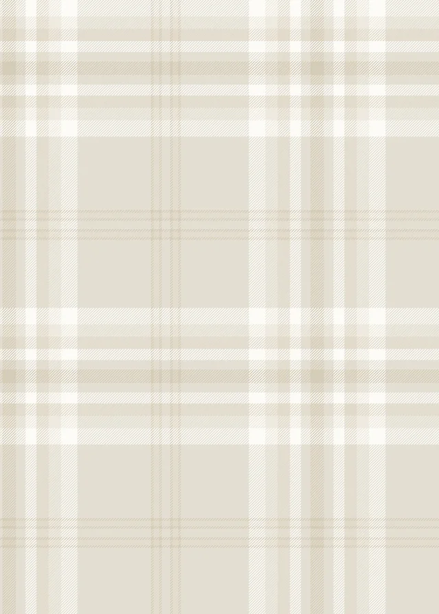 Catherine Lansfield Kelso Check Cream Wallpaper