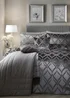 Soiree Belfort Velvet Grey Duvet Cover Set - Double Image 1