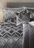 Soiree Belfort Velvet Grey Duvet Cover Set - Double Image 2