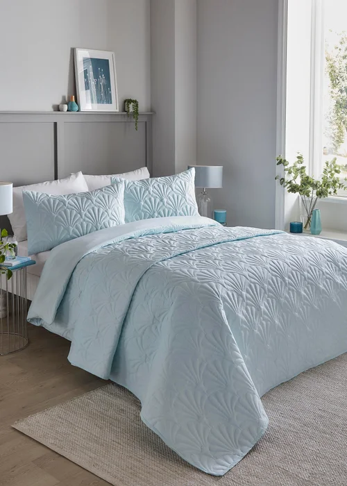Serene Cavali Pinsonic Blue Duvet Cover Set - Single Image 1