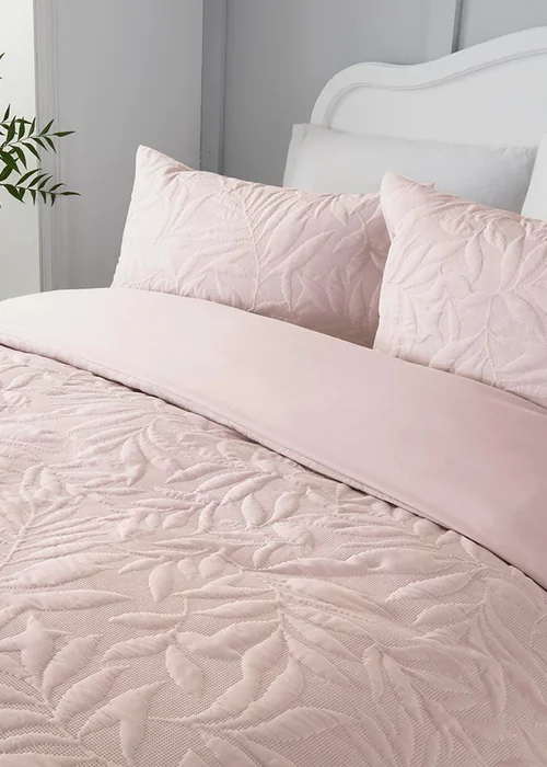 Serene Luana Soft Touch Pink Duvet Cover Set - Single Image 3