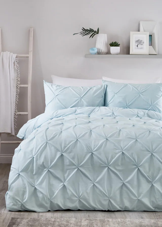 Serene Lara Duck Egg Blue Duvet Cover Set
