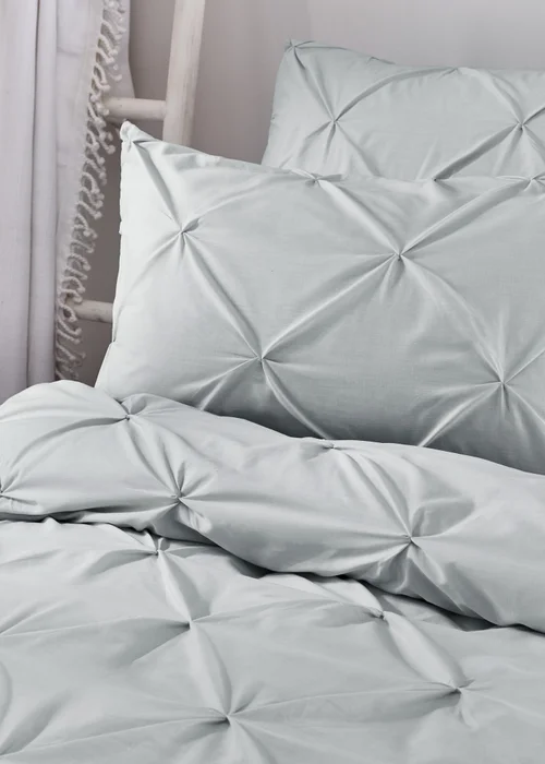 Serene Lara Silver Duvet Cover Set - Single Image 3