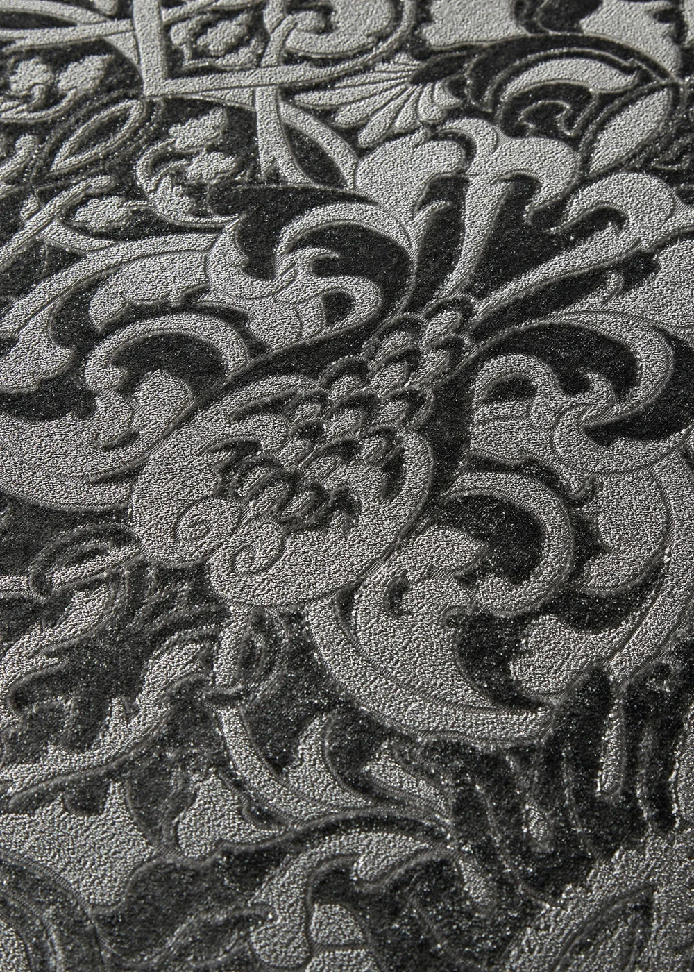 Laurence Llewelyn-Bowen Firenza Velvet Grey Duvet Cover Set - Double Image 4