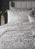 Laurence Llewelyn-Bowen Firenza Velvet Silver Duvet Cover Set - Double Image 2