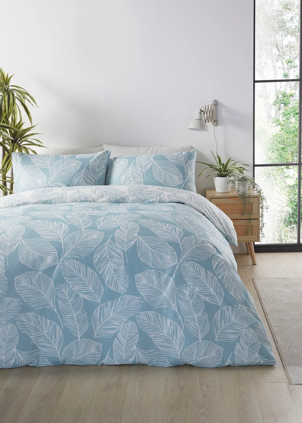 Fusion Matteo Blue Duvet Cover Set - Single Image 1