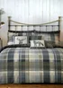 Dreams & Drapes Lodge Connolly Check Brushed Cotton Grey Duvet Cover Set - Super king Image 1