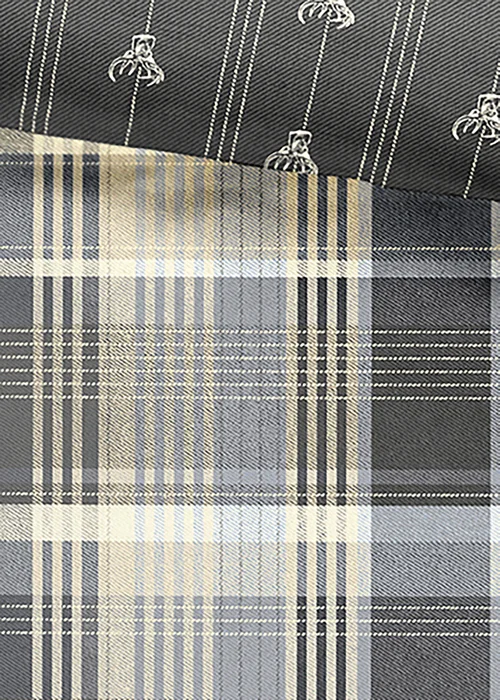 Dreams & Drapes Lodge Connolly Check Brushed Cotton Grey Duvet Cover Set - Super king Image 3