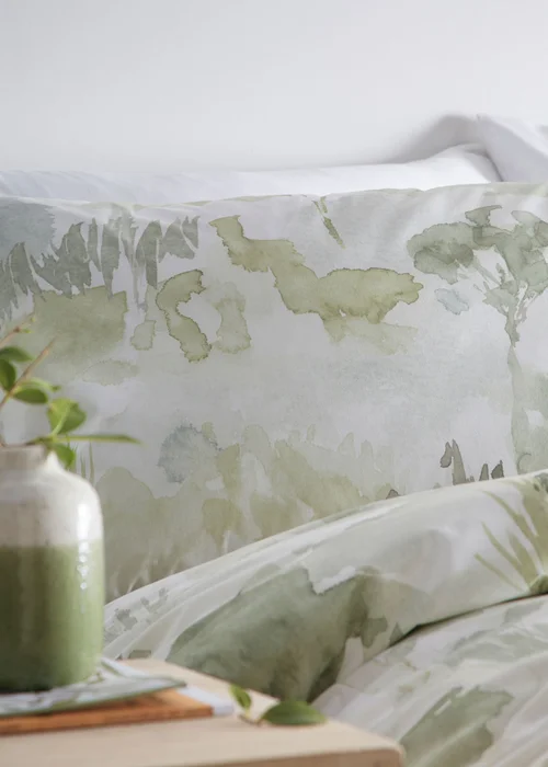 Appletree Loft Edale Green Duvet Cover Set - Single Image 2